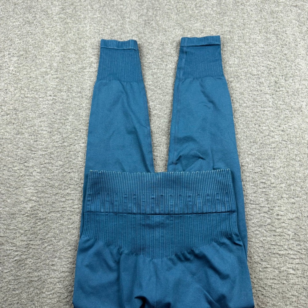 JoyLab Women's XS Teal Blue Seamless High Waisted Ribbed Leggings